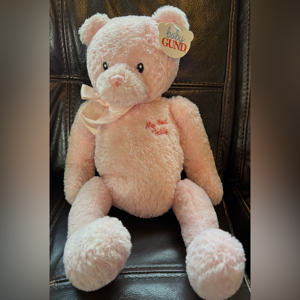 Baby Gund My First Teddy Bear Plush Rare 10" Pink HTF 5834